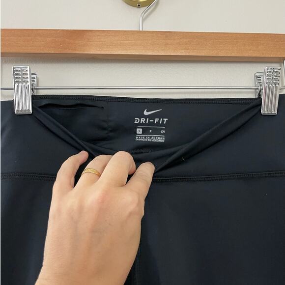 Nike Women's Training Running Athleisure Fly Victory Black Crop Mesh Tight S - Picture 6 of 14